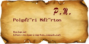 Polgári Márton névjegykártya