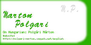 marton polgari business card