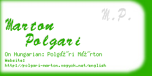 marton polgari business card